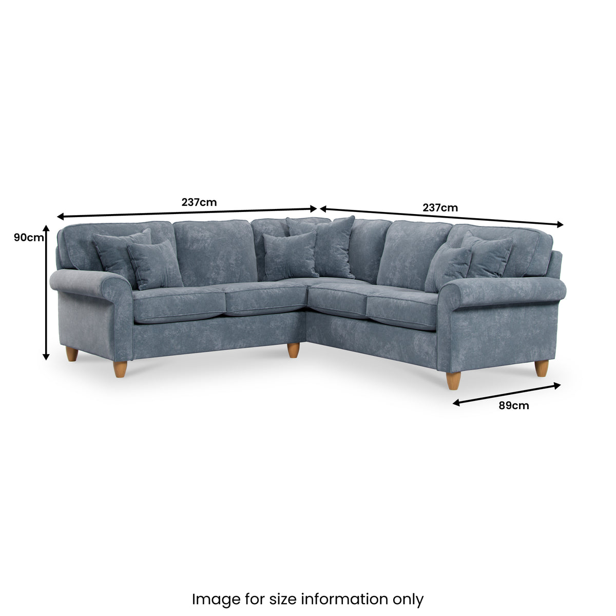 Ashbury Corner Sofa Steel  from Roseland Furniture