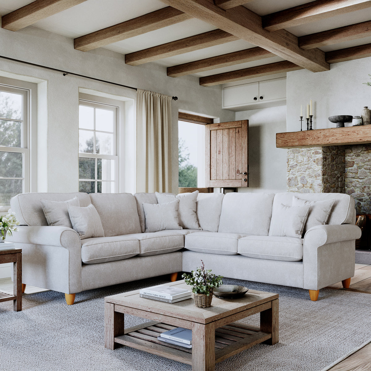 Ashbury Corner Sofa Pearl Life1 from Roseland Furniture