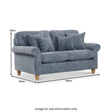Ashbury 2 Seater Sofa Bed dimensions