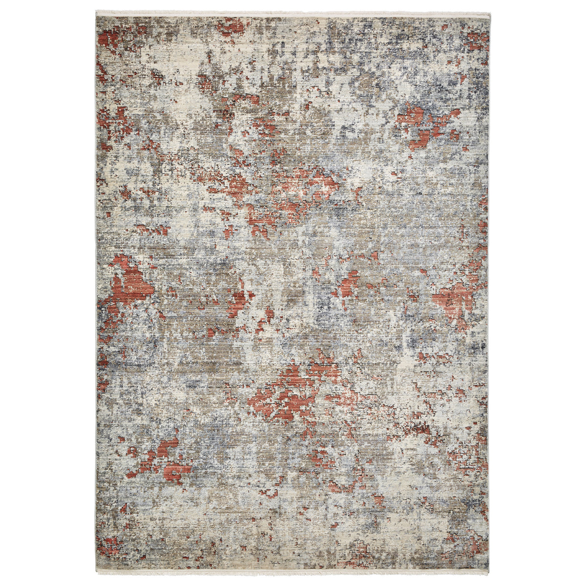 Thea Distressed Terracotta Antique Rug from Roseland Furniture
