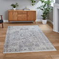 Thea Grey Moroccan Distressed Antique Rug for living room