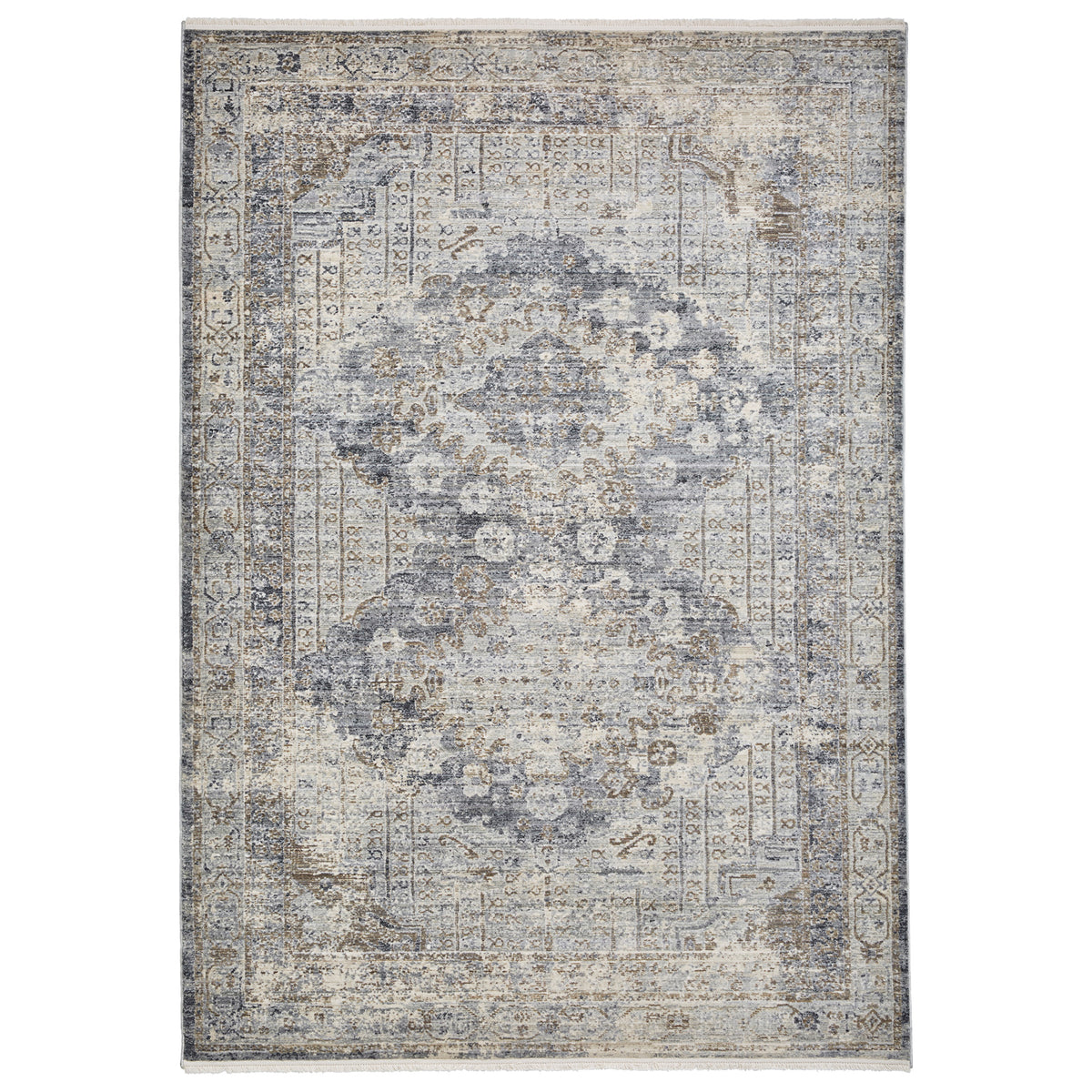 Thea Distressed Grey Vintage Rug from Roseland Furniture
