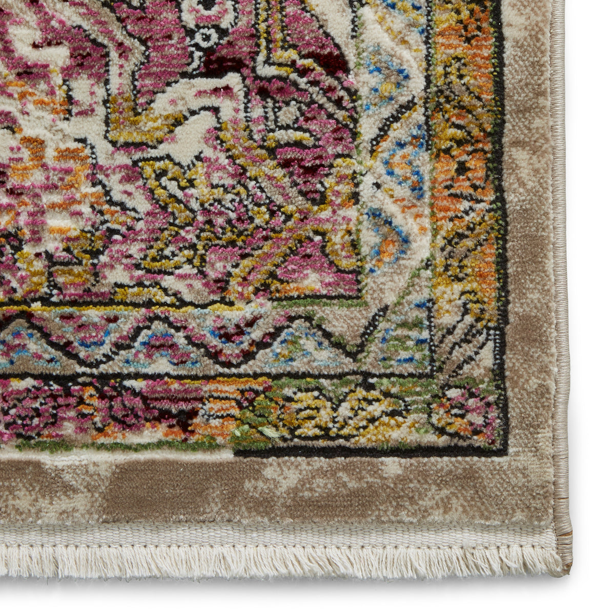 Thea Multicoloured Distressed Traditional Rectangular Rug for Living ...