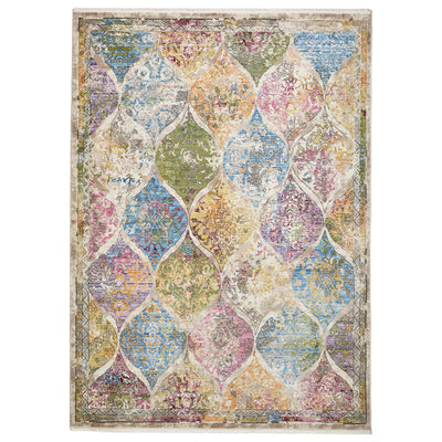 Thea Multicoloured Distressed Traditional Rug