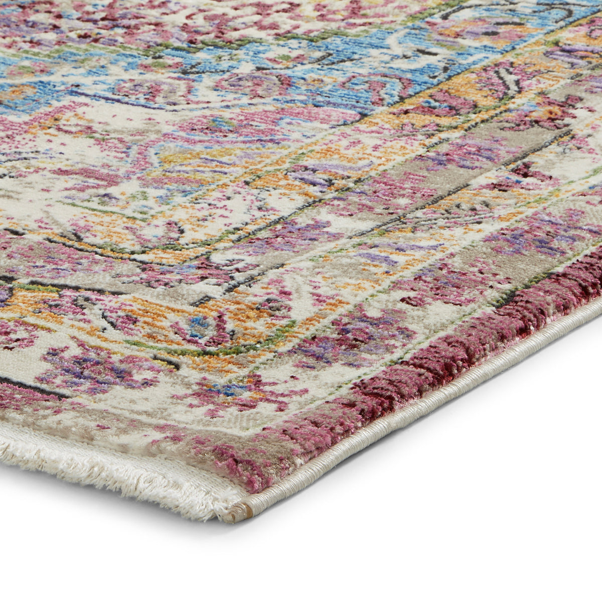 Thea Moroccan Multicoloured Distressed Rug from Roseland Furniture