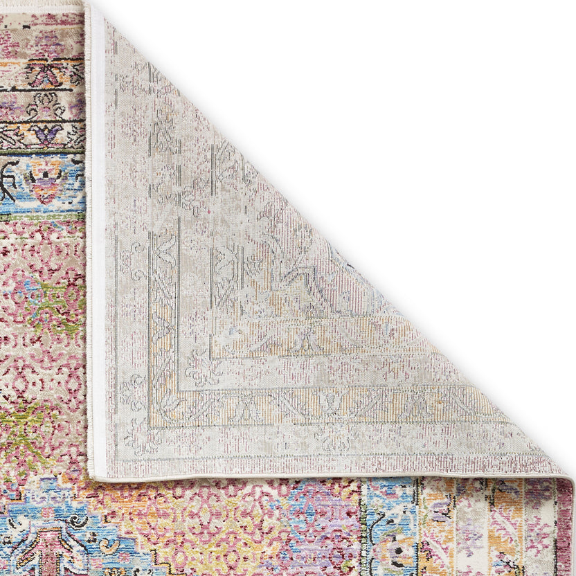 Thea Moroccan Multicoloured Distressed Rectangular Rug for Living Room ...
