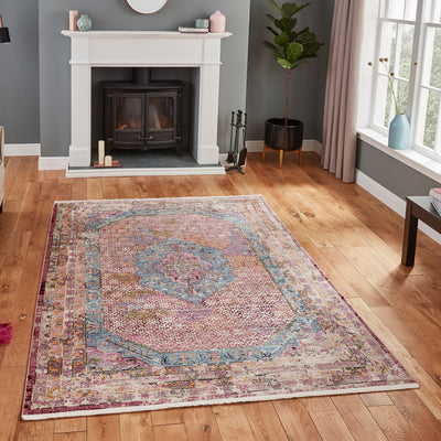 Thea Moroccan Multicoloured Distressed Rug