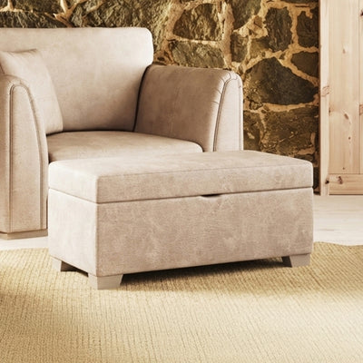 Oakley Faux Leather Storage Footstool