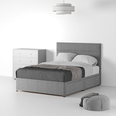 Farrow Bar Linen Divan Bed and Deluxe Headboard