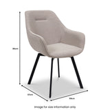 Bexley 180 Swivel Dining Chair DIms from Roseland Furniture
