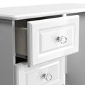 Kinsley White Gloss 3 Drawer Dressing Table from Roseland Furniture