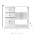 Kinsley White Gloss 3 Drawer Dressing Table from Roseland Furniture