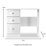 Kinsley White Gloss 3 Drawer Dressing Table from Roseland Furniture