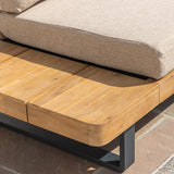Bali Wooden Platform Outdoor Corner Sofa Set