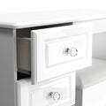 Kinsley White Gloss Dressing Table with Stool
