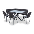 Camber Textured Fabric Corner Dining Bench from Roseland Furniture