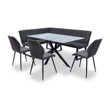 Camber Textured Fabric Corner Dining Bench from Roseland Furniture