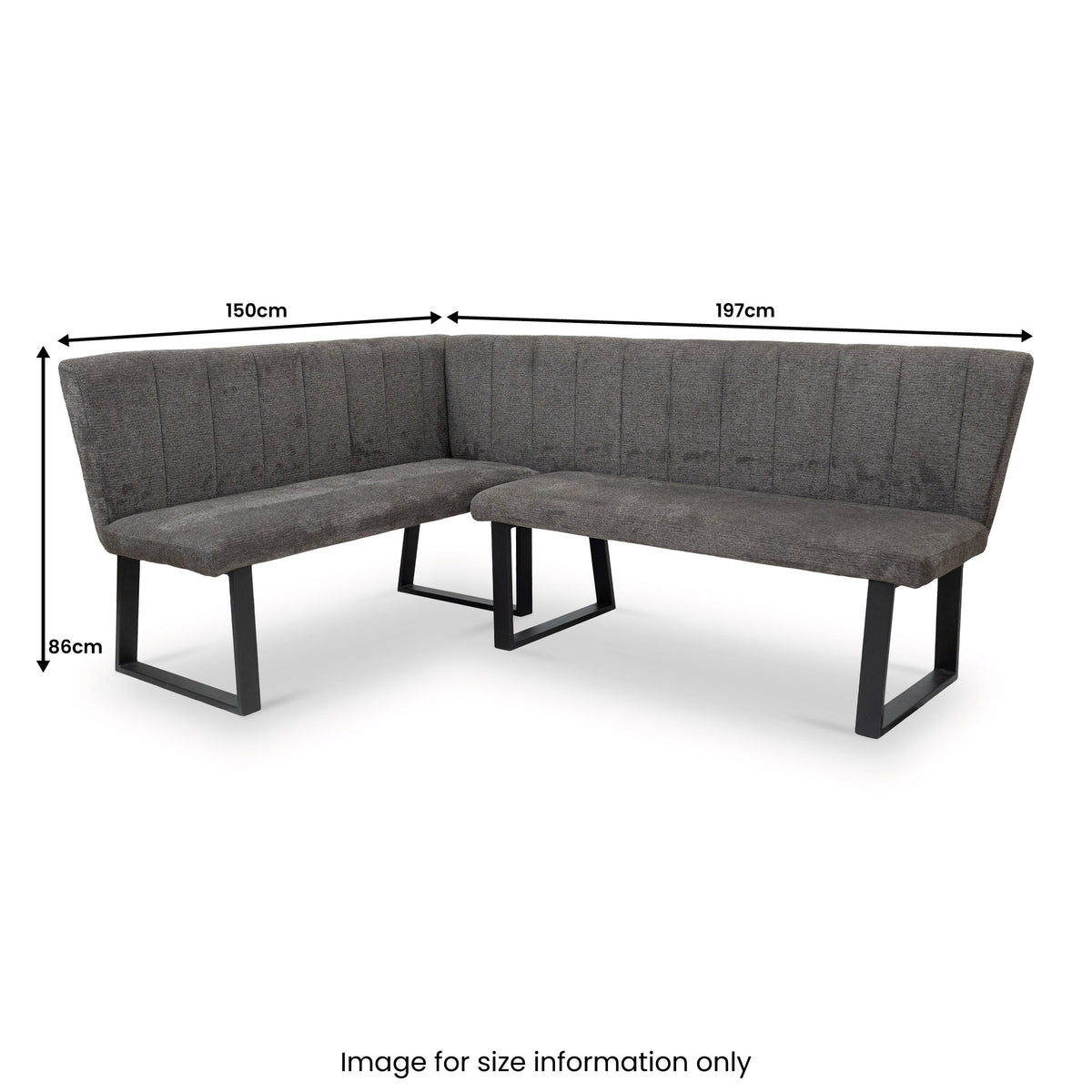 Camber Textured Fabric Corner Dining Bench from Roseland Furniture