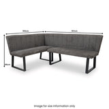 Camber Textured Fabric Corner Dining Bench from Roseland Furniture