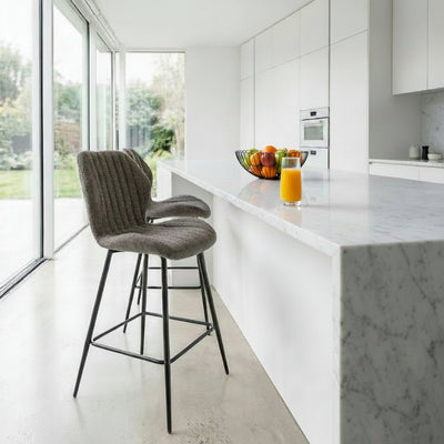 Camber Textured Fabric Bar Stool
