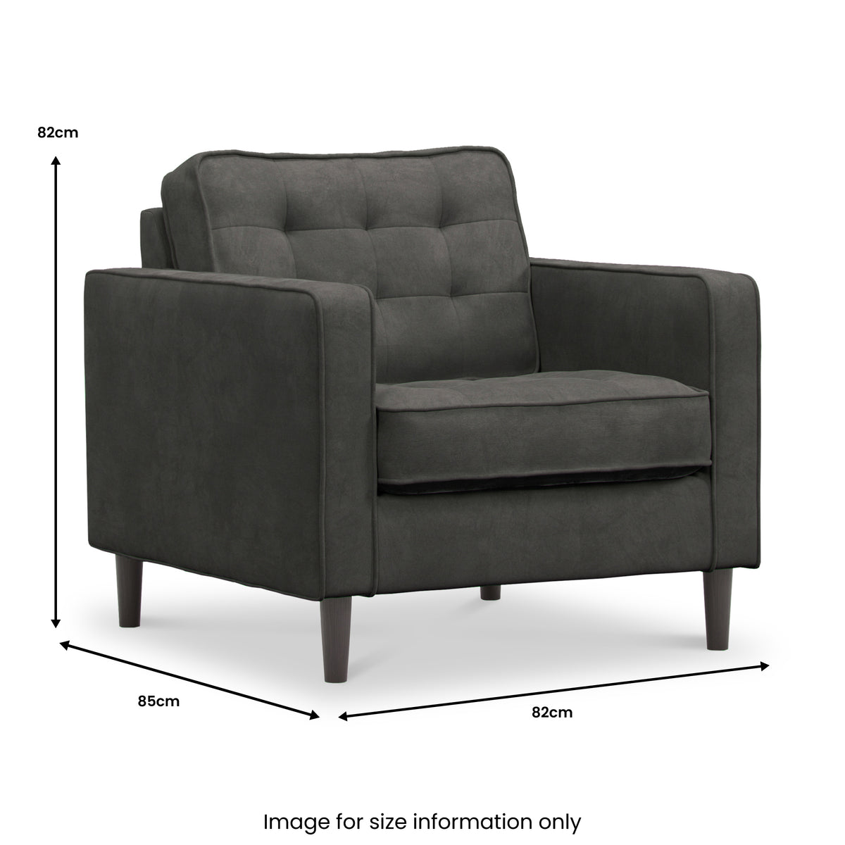 Barclay Armchair Graphite Dims from Roseland Furniture