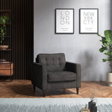 Barclay Armchair Graphite Dims from Roseland Furniture