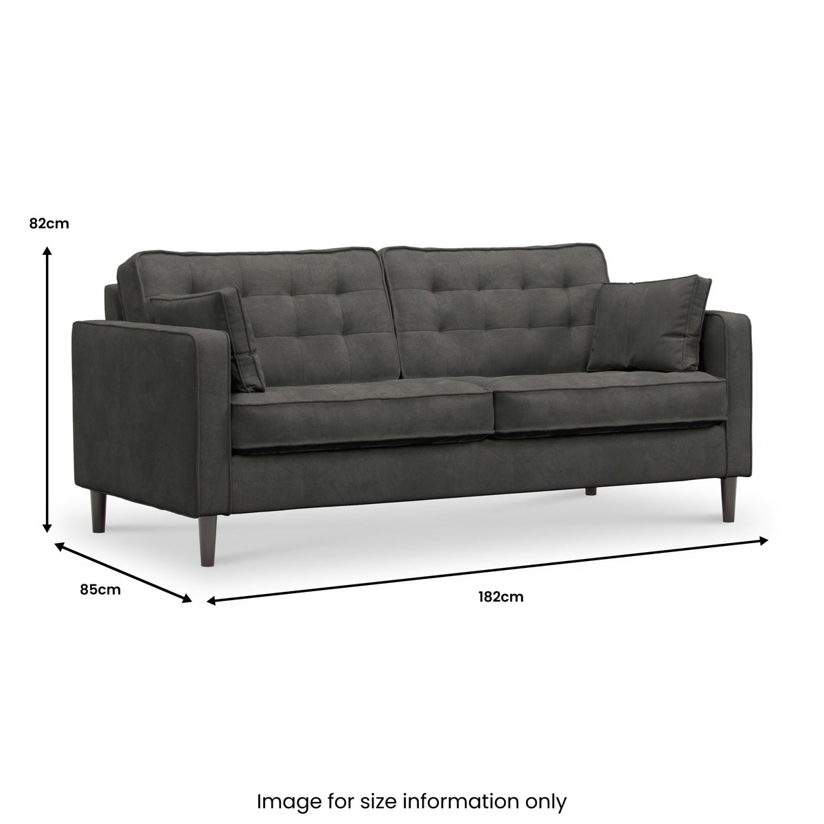 Barclay 3 Seater Sofa Graphite Life1 from Roseland Furniture