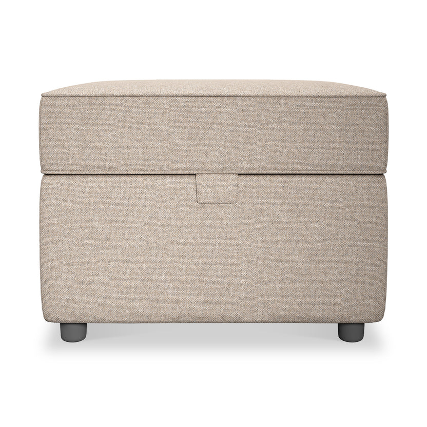 Justin Upholstered Fabric Footstool | Small Storage Pouffe | Roseland