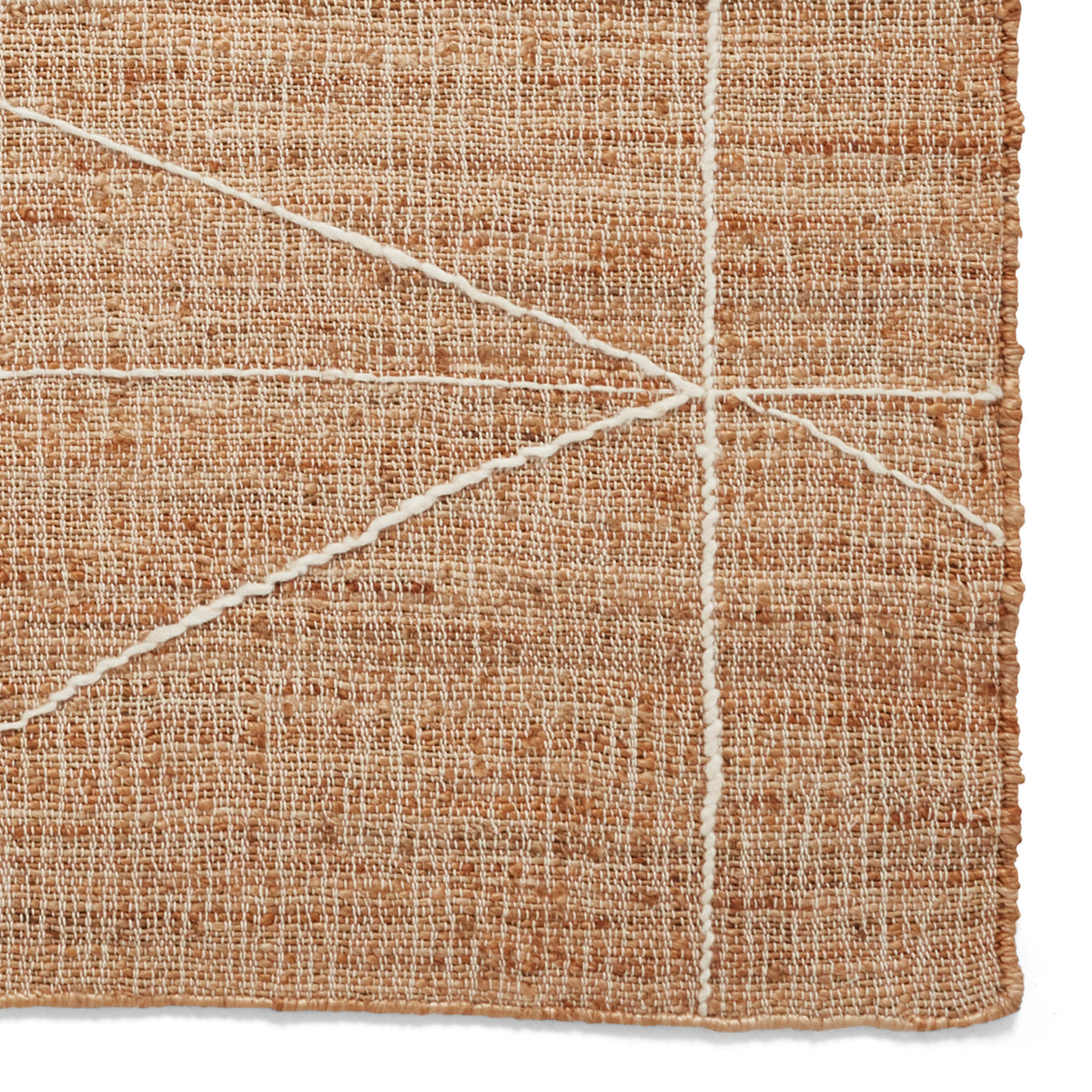 Karin Natural Geometric Patterned Jute Rectangular Rug for Living Room ...