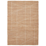 Karin Natural Geometric Jute Rug from Roseland Furniture