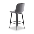 Elin Velvet Bar Stool Grey from Roseland Furniture