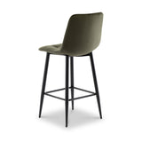 Elin-Velvet-Bar-Stool-Green from Roseland Furniture