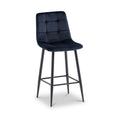 Elin Velvet Bar Stool Blue from Roseland Furniture
