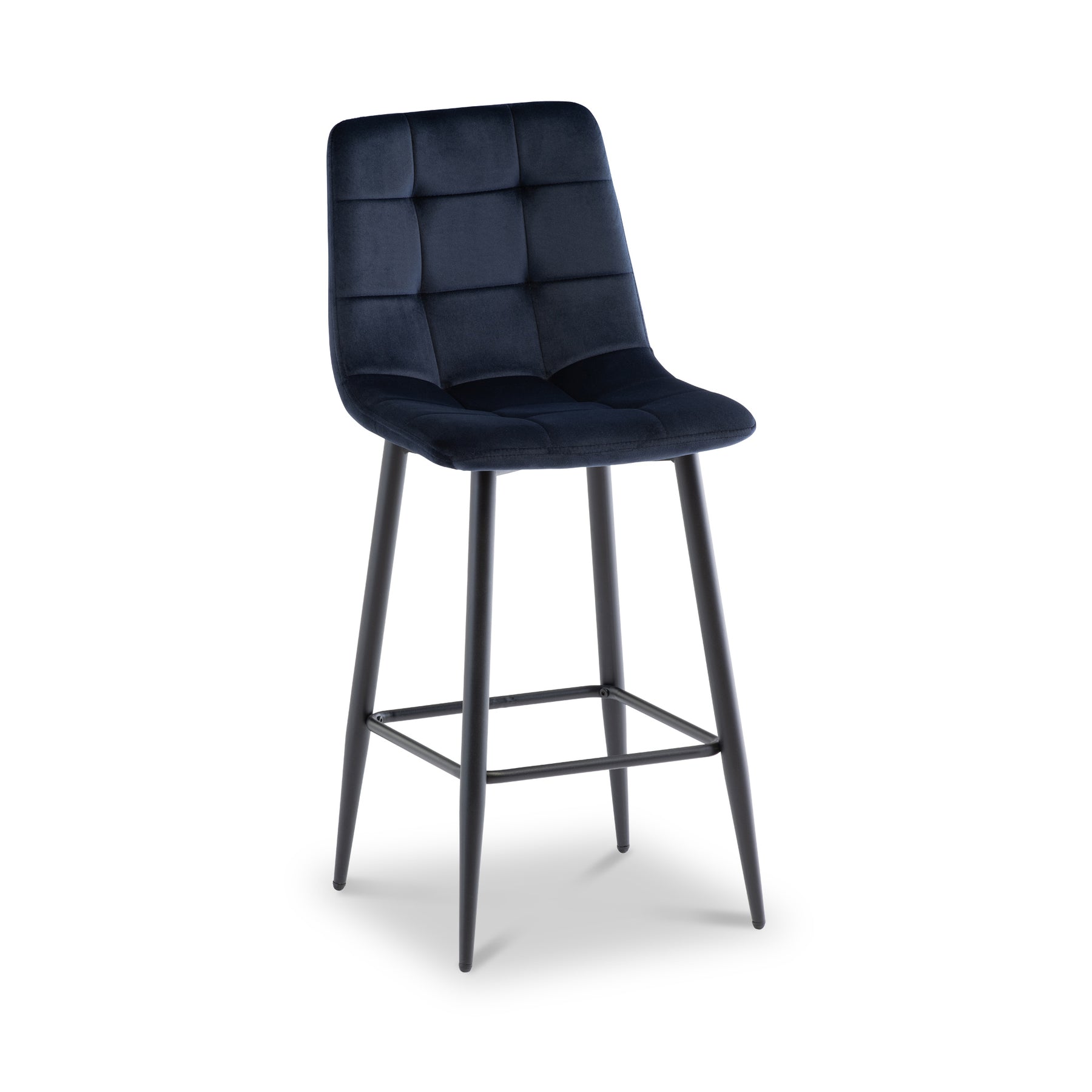 Elin Velvet Bar Stool Blue from Roseland Furniture