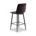 Elin-Velvet-Bar-Stool-Aubergine from Roseland Furniture