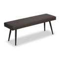 Whitstone Dark Grey Distressed Faux Leather Dining Bench from Roseland Furniture