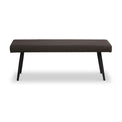 Whitstone Dark Grey Vintage Faux Leather Dining Bench