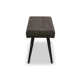 Whitstone Dark Grey Distressed Faux Leather Dining Bench