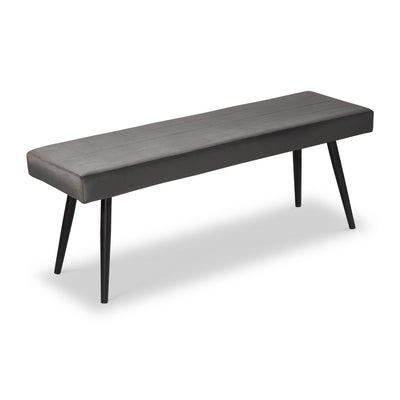 Whitstone Grey Velvet Dining Bench