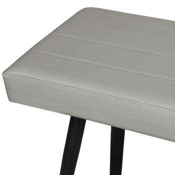 Whitstone Light Grey Faux Leather Dining Bench