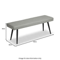 Whitstone Light Grey Faux Leather Dining Bench dimensions