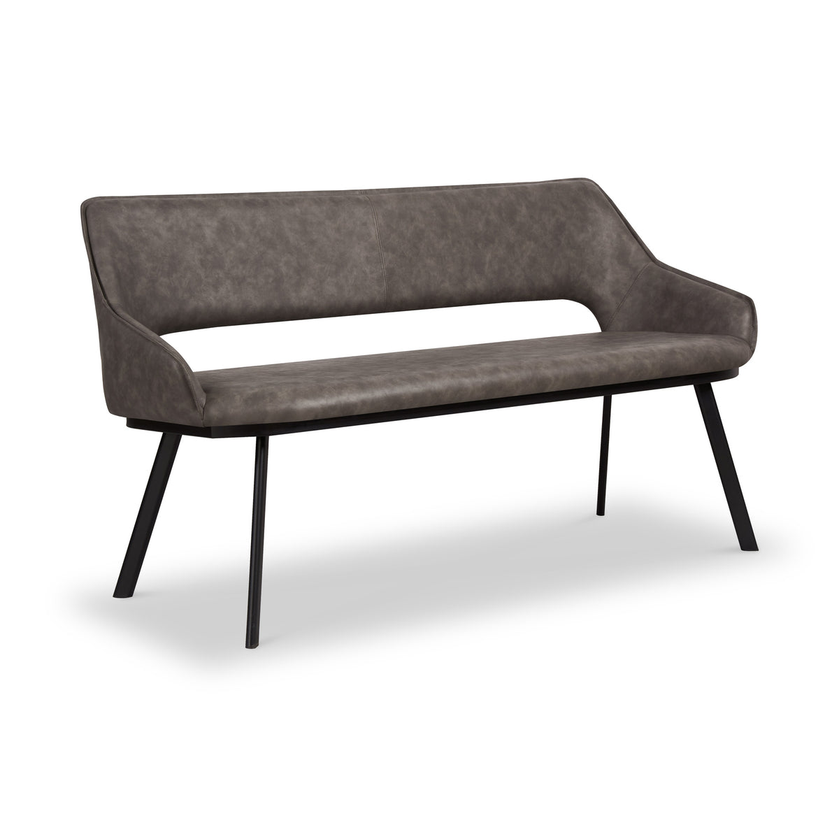 Harley Distressed Faux Leather Dining Bench from Roseland Furniture