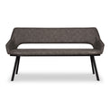 Harley Distressed Faux Leather Dining Bench