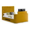 Tilly Velvet TV Bed Frame in Chatsworth Mustard by Roseland Furniture