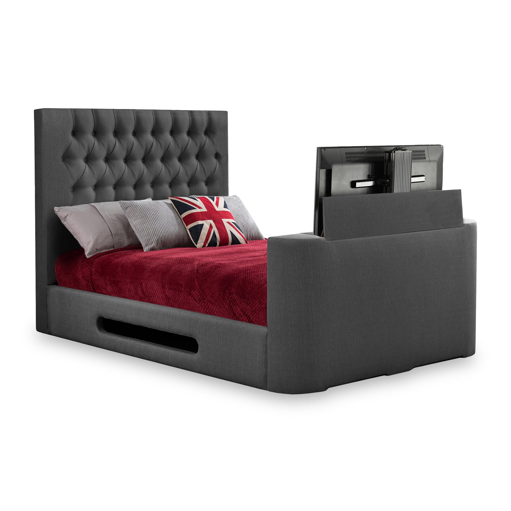 Dark grey clearance tv bed