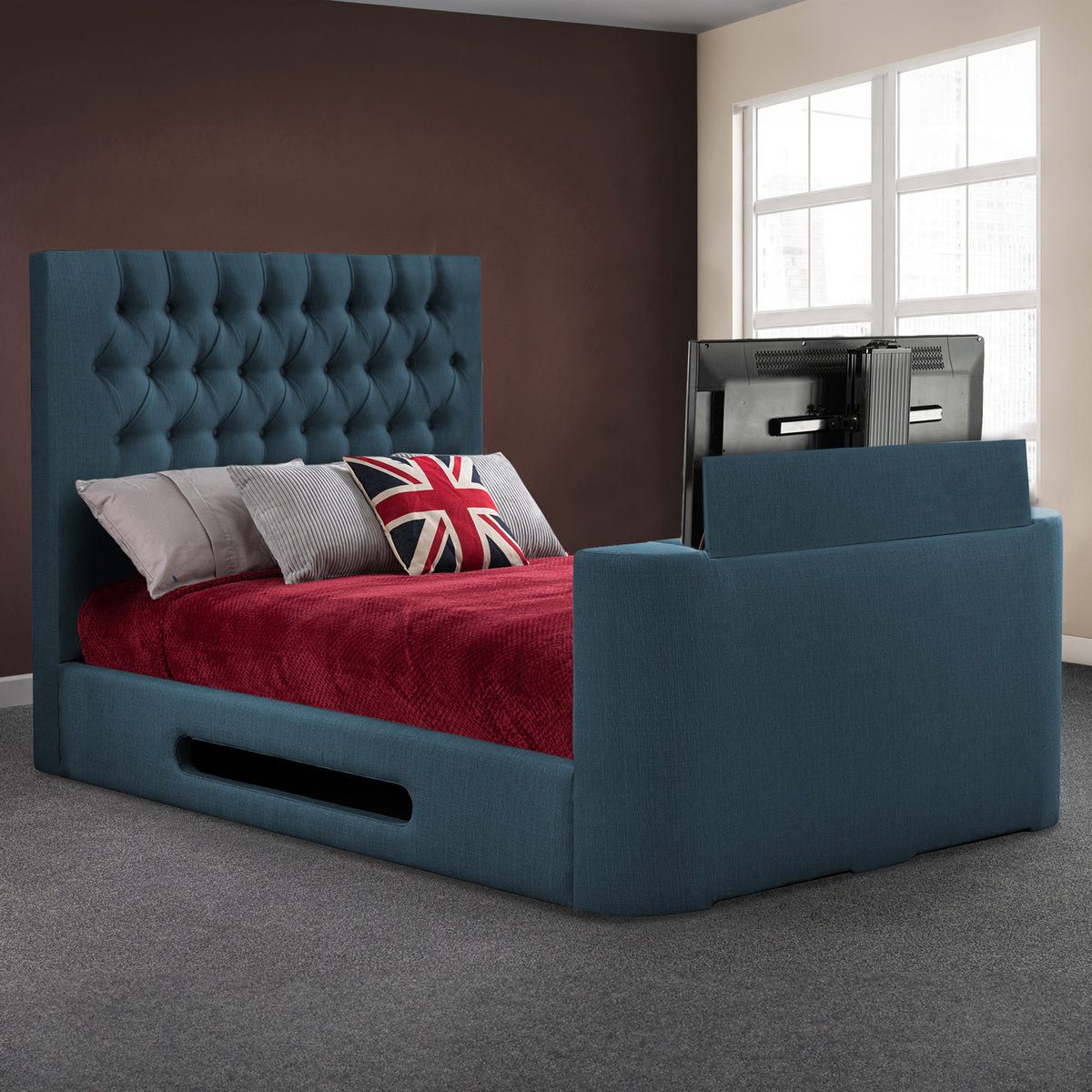 Tilly Faux Linen TV Bed from Roseland Furniture