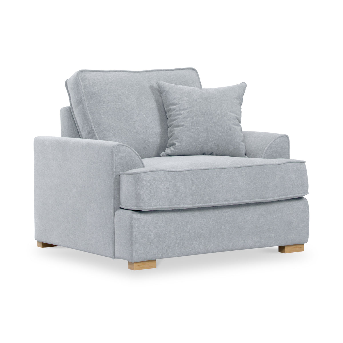 Birchley Soft Chenille Armchair Ice from Roseland Furniture