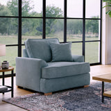Birchley Soft Chenille Armchair Ice Life1 from Roseland Furniture