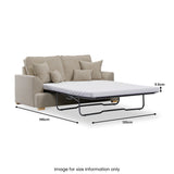 Birchley Soft Chenille 2 Seater Sofabed dimensions