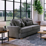 Birchley Soft Chenille 2 Seater Sofa Steel Life1 from Roseland Furniture